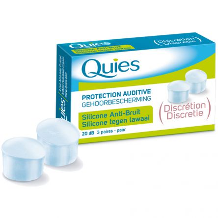 Quies protections anti-bruit en silicone transparent