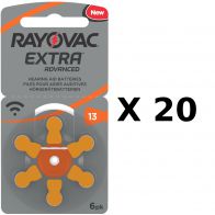 Pack ECO France: 10 plaquettes de piles auditives Rayovac 13 sans mercure LIVRAISON INCLUSE